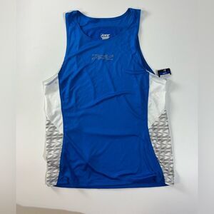 Zoot Performance Blue and White Tank Top
